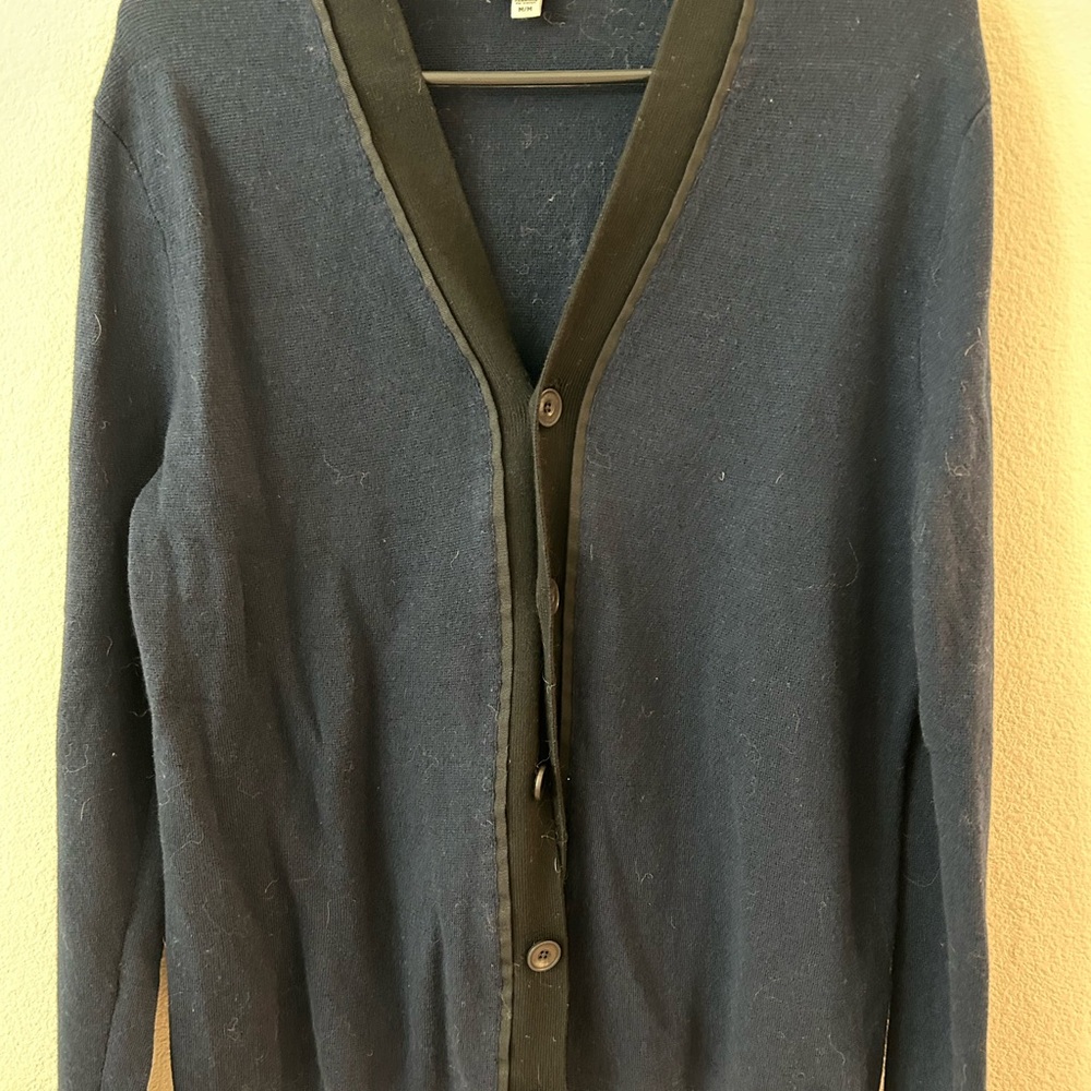 Men's Navy Cardigan Sweater